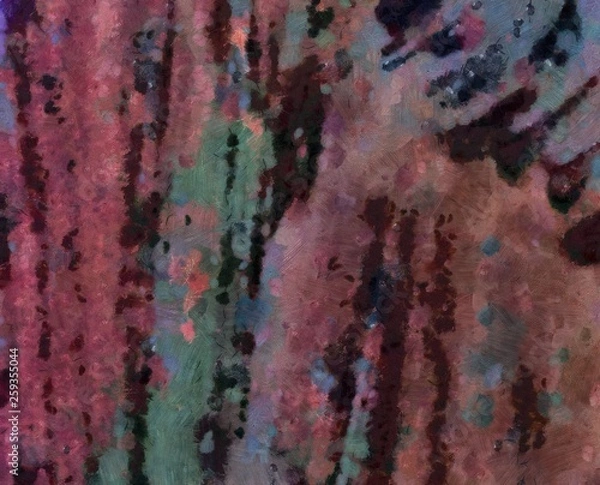 Fototapeta High quality detailed close up texture. Macro background in oil. Dry strokes of brush. Amazing beauty backdrop. Perfect pattern in vintage painting style.