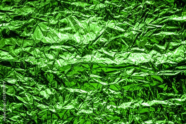 Obraz abstract textured background. green foil surface. bright packaging.