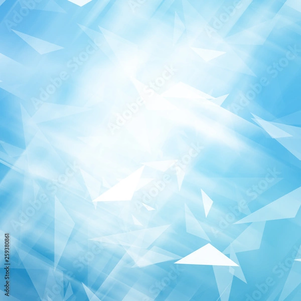 Fototapeta white geometric on blue backdrop wallpaper. blue retro pattern background.  abstract motion blurred backdrop wallpaper.