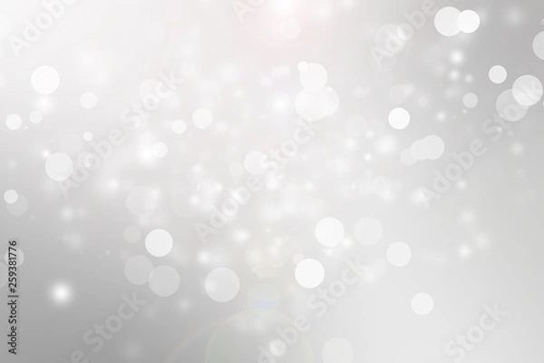 Obraz white blur abstract background. bokeh christmas blurred beautiful shiny Christmas lights