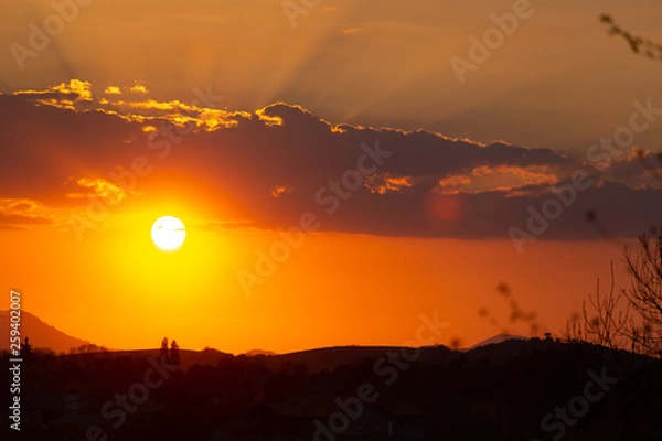 Obraz Rayons de soleil au coucher