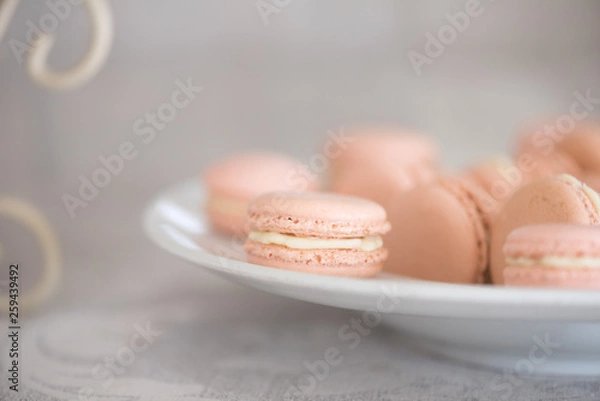 Obraz Macaroons on a plate