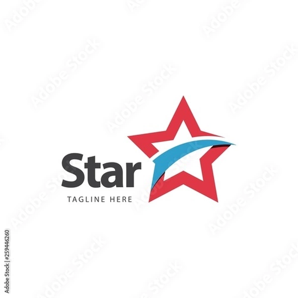 Obraz Star Logo Vector Template Design Illustration