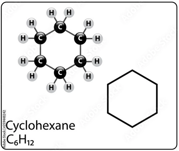 Fototapeta Cyclohexane Molecule Structure