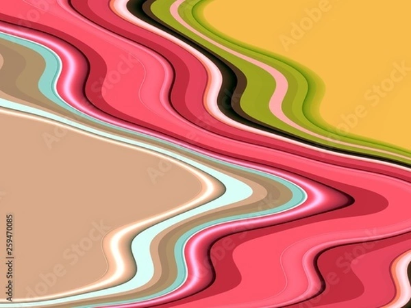 Fototapeta Lines in movement, vivid fluid abstract background