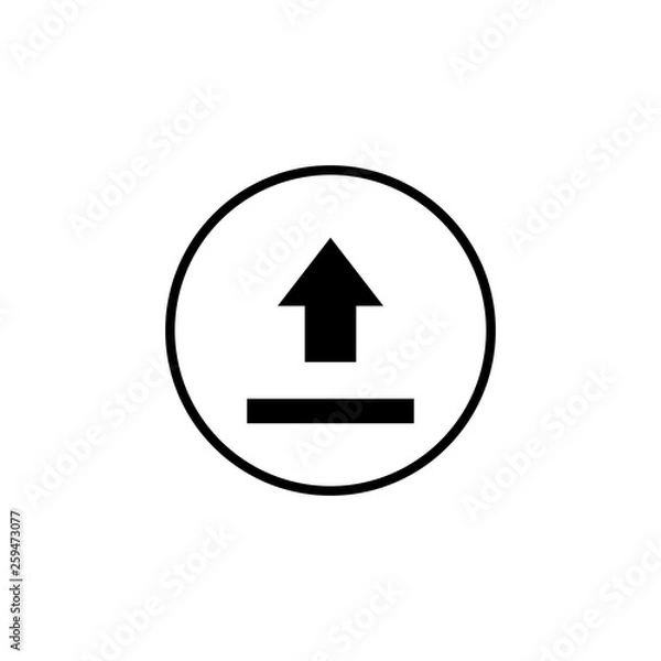 Fototapeta Upload icon vector. Upload sign icon. Upload button. Load symbol.