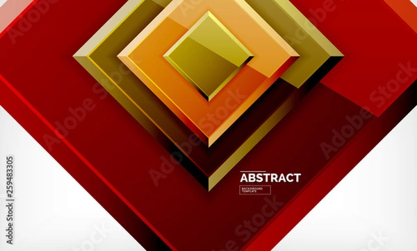 Fototapeta Geometric abstract background, modern square design