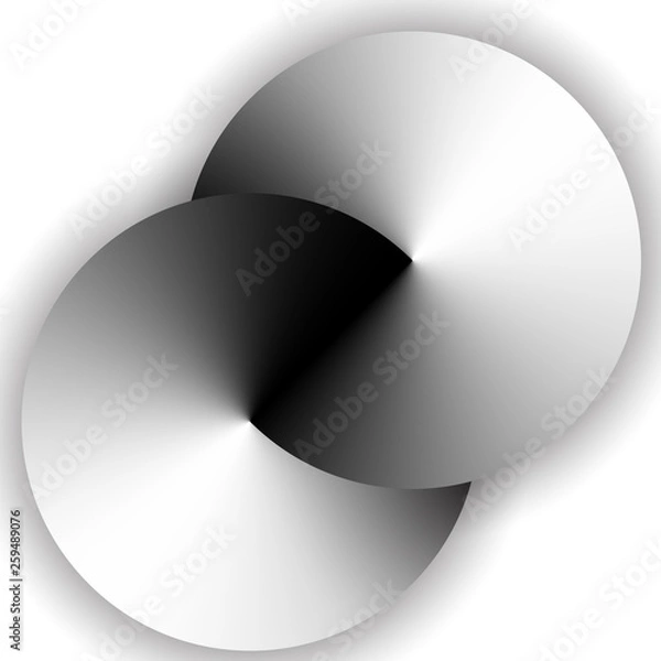 Obraz Abstract two grey interlocking circles
