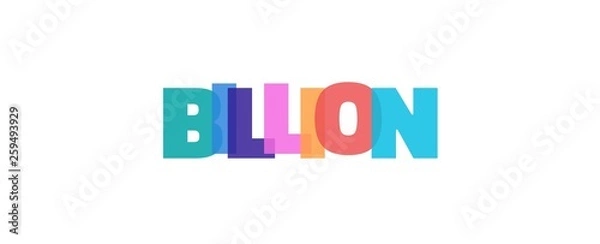Fototapeta Billion word concept