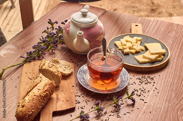 Obraz tea and cheese