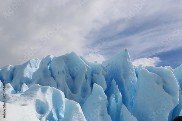 Fototapeta winter landscape with mountains and clouds