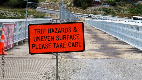 Fototapeta New Zealanders are even nice in their warning signs