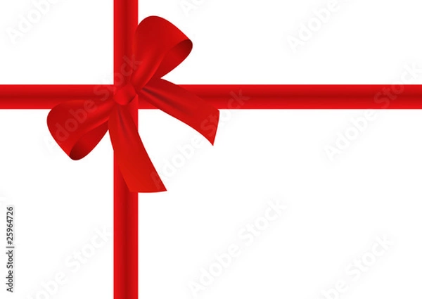 Fototapeta Red Gift Bow