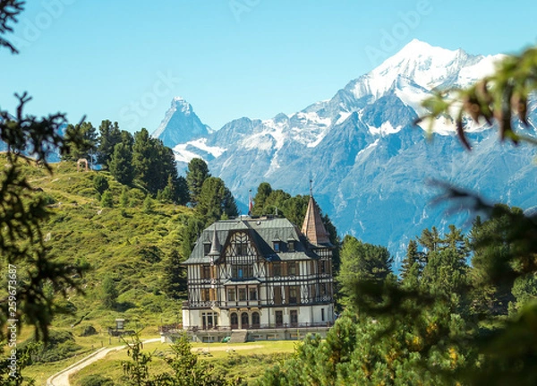 Obraz Old villa in the alps