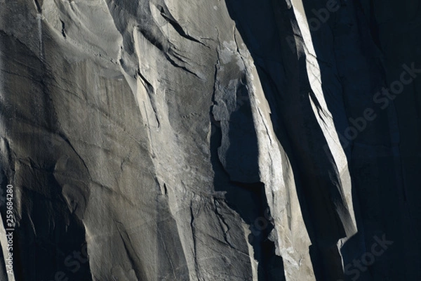Obraz Dramatic abstract granite texture of El Capitan in Yosemite
