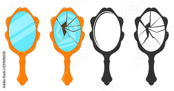 Fototapeta Hand mirror cartoon