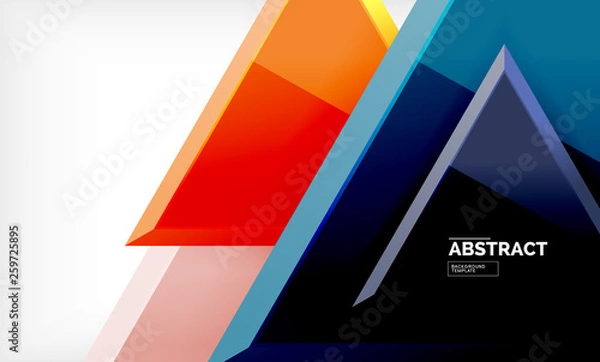 Fototapeta Flying triangles compostion geometric background