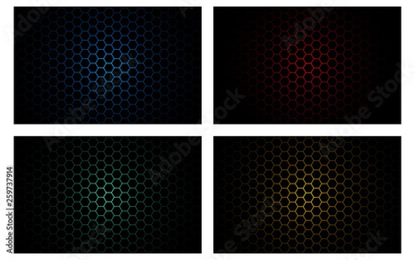 Obraz abstract honeycomb design tech innovation concept background - Vector