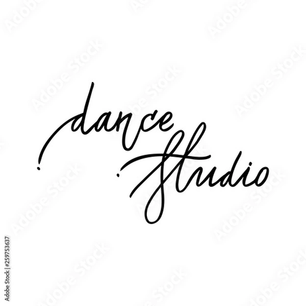 Fototapeta Hand drawn lettering. Ballet calligraphy. Hand made illustration.