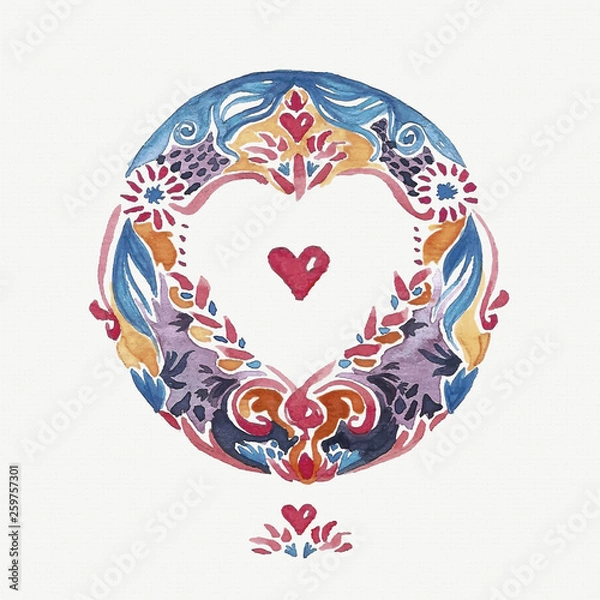 Obraz watercolor heart3