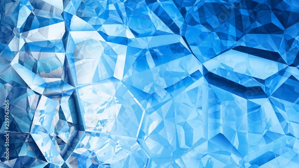 Obraz Blue and White Abstract Crystal Background