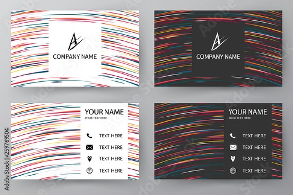 Fototapeta Vector business card. Visiting card for business and personal use. Modern presentation card. Vector illustration design.