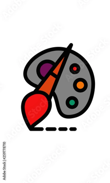 Fototapeta Flat icon. Easel