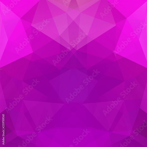 Fototapeta Geometric pattern, polygon triangles vector background in pink  tones. Illustration pattern