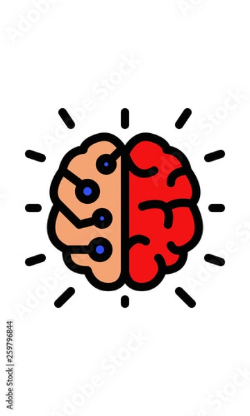 Obraz Flat icon. Brainstorm