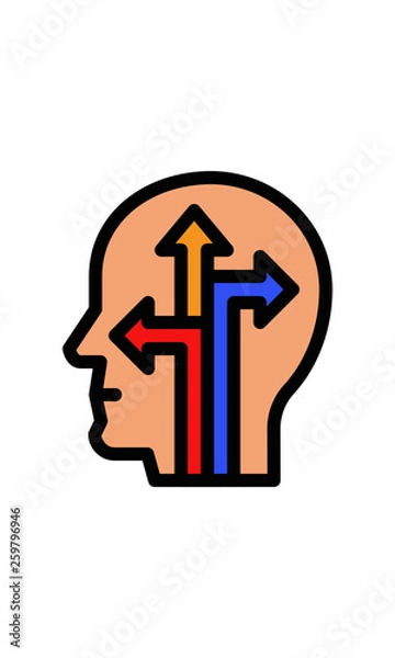 Obraz Flat icon. Creative man