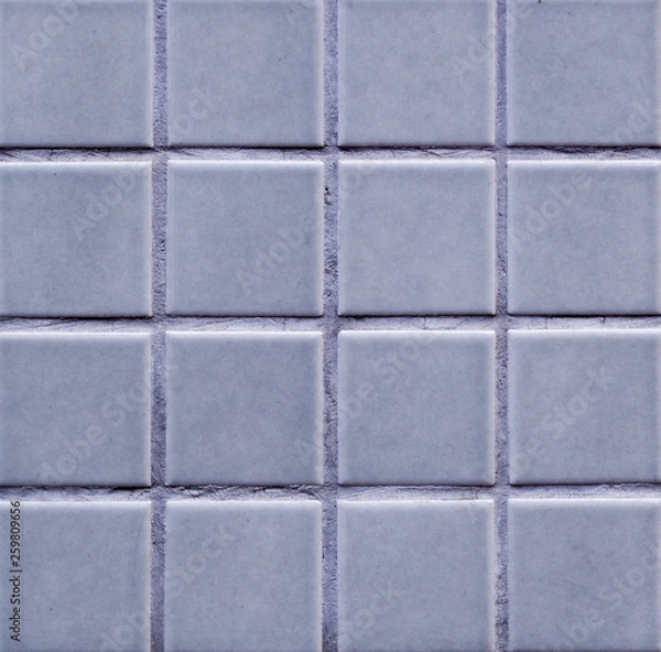 Obraz gray tiled wall close-up texture. background, interior.