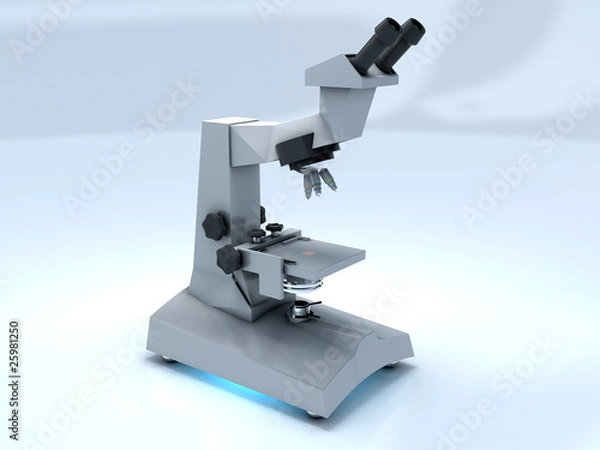 Fototapeta 3d render of a microscope