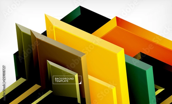 Fototapeta Abstract glossy techno arrows background