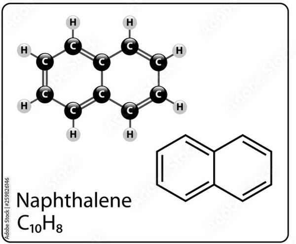 Fototapeta Naphthalene Molecule Structure