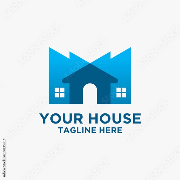 Obraz Intersect house logo design