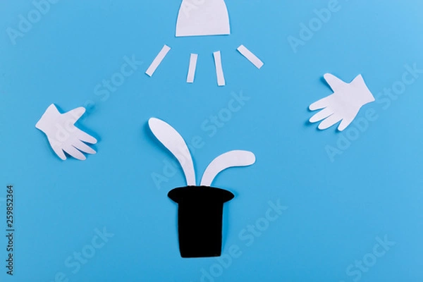 Obraz focus with rabbit and a hat