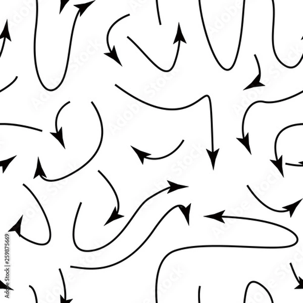 Obraz Vector arrows seamless pattern. on a white background eps10