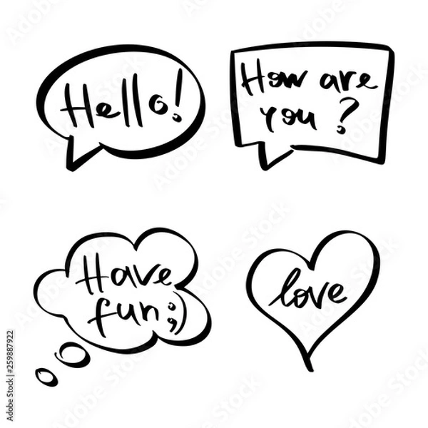 Obraz Mind cloud quote set