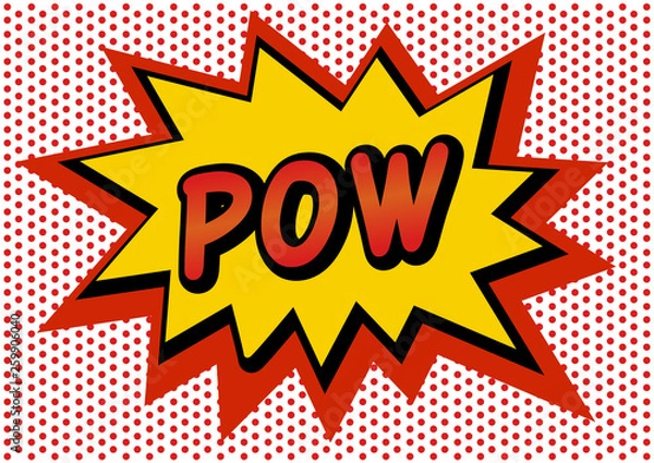 Fototapeta pop art comic speech bubbles vector , cartoon illustrations / sticker / pop wow smash pow