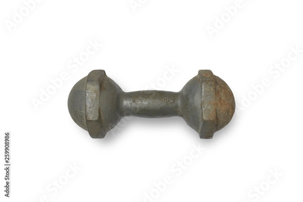 Obraz A dumbbell for simple exercise isolate on white background with clipping path