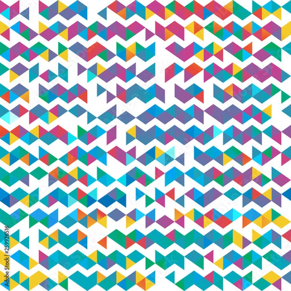 Obraz Colorful wavy corner zigzag lines, pattern background.