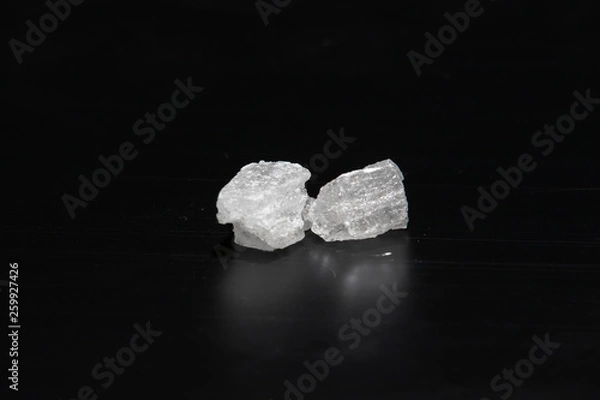 Obraz Crystal methamphetamine on a black background
