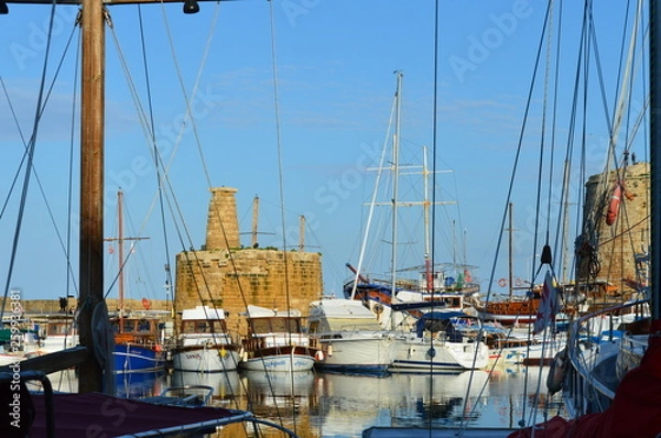 Obraz yachts in harbor