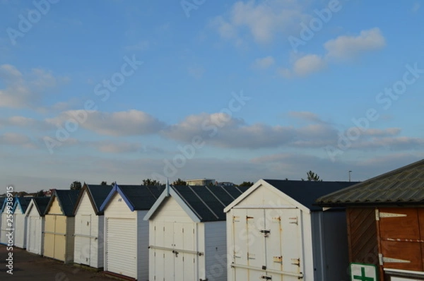 Obraz beach huts in england