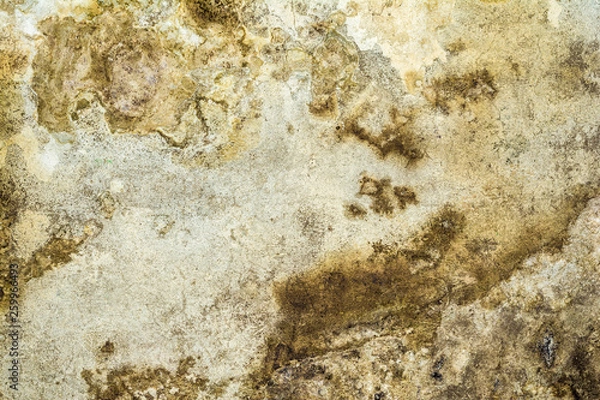 Fototapeta texture of old antique wall, destroyed layer of concrete wall plaster, dark grunge abstract background