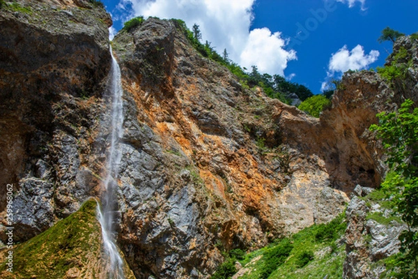 Fototapeta Rinka Falls is a waterfall in the Logar Valley, northern Slovenia