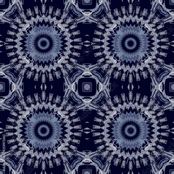 Fototapeta Biomorphic highly detailed seamless pattern