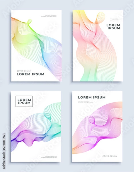 Fototapeta Covers modern abstract design templates set.
