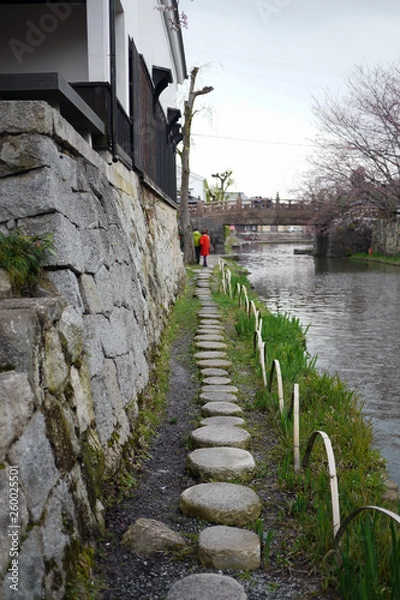 Fototapeta 滋賀県近江八幡市の八幡堀の風景