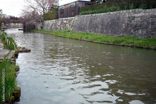 Fototapeta 滋賀県近江八幡市の八幡堀の風景